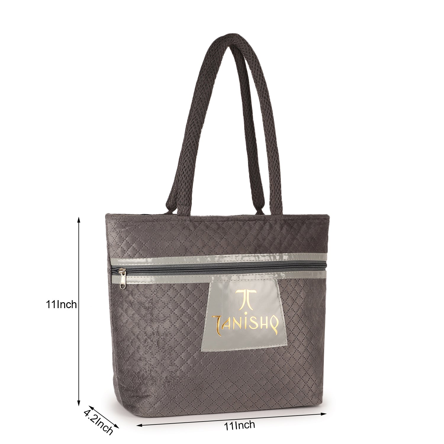 House of Legacy Fashionable Tote Bag with Zip Closure and Stylish Logo Design - Large Capacity Handbag for Women