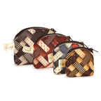 Brown & Beige Jwellery Bag Zip Closure – Compact, Durable, and Stylish for Organizing Makeup, Toiletries, and Accessories Set of 4