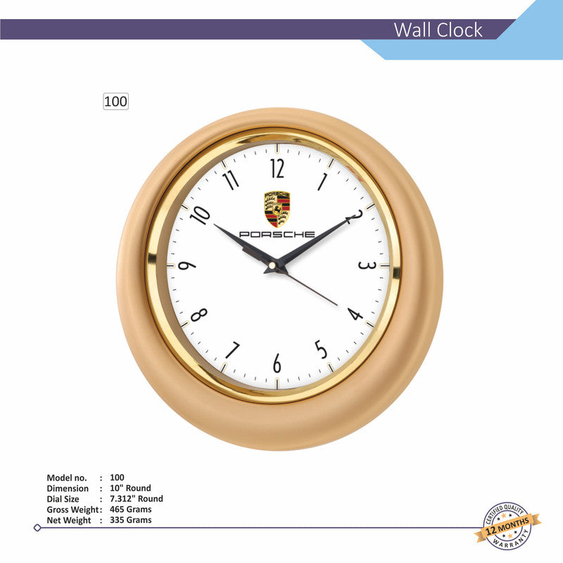 Round Analog Wall Clock | Classic Frame | Large Easy-Read Numbers | Silent Quartz Movement | Home & Office Wall Décor