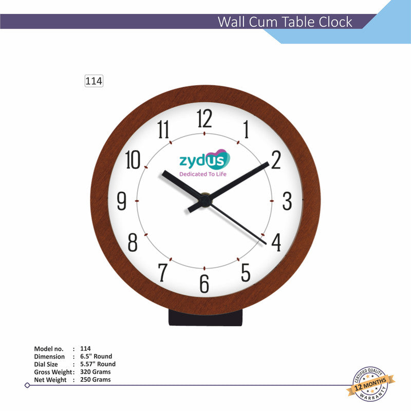 Round Analog Wall Clock | Classic Frame | Large Easy-Read Numbers | Silent Quartz Movement | Home & Office Wall Décor