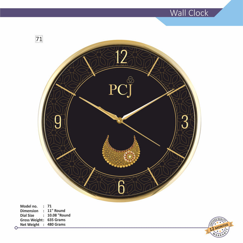 Round Analog Wall Clock | Classic Frame | Large Easy-Read Numbers | Silent Quartz Movement | Home & Office Wall Décor
