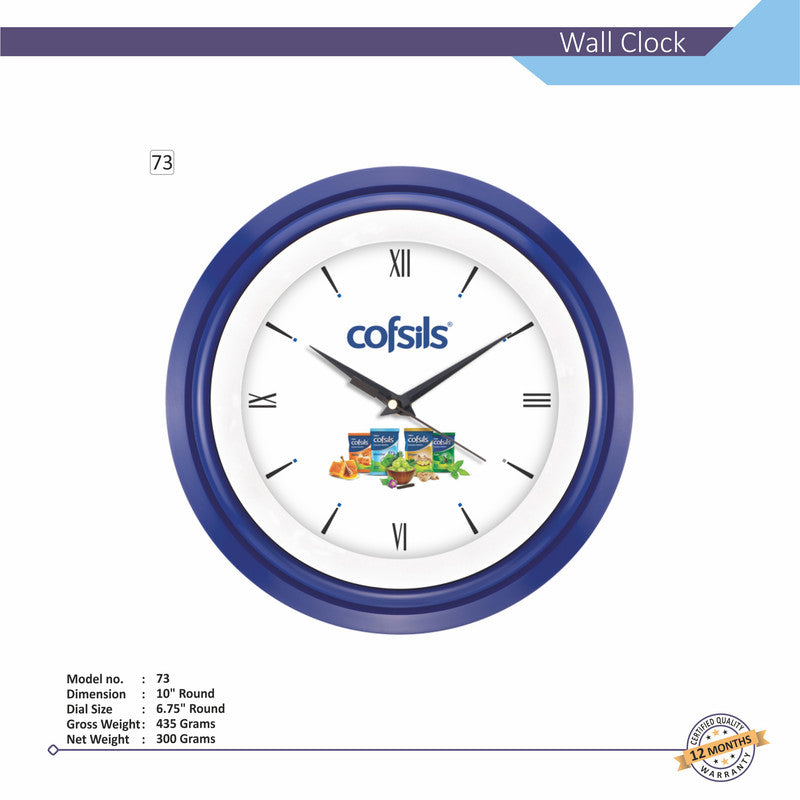 Round Analog Wall Clock | Classic Frame | Large Easy-Read Numbers | Silent Quartz Movement | Home & Office Wall Décor