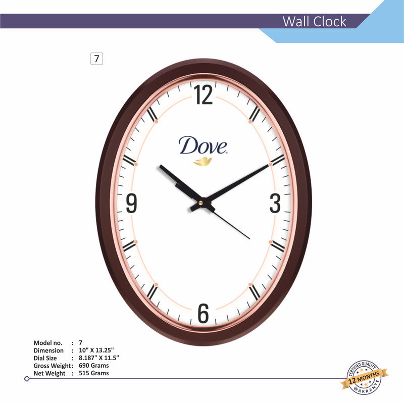 Round Analog Wall Clock | Classic Frame | Large Easy-Read Numbers | Silent Quartz Movement | Home & Office Wall Décor