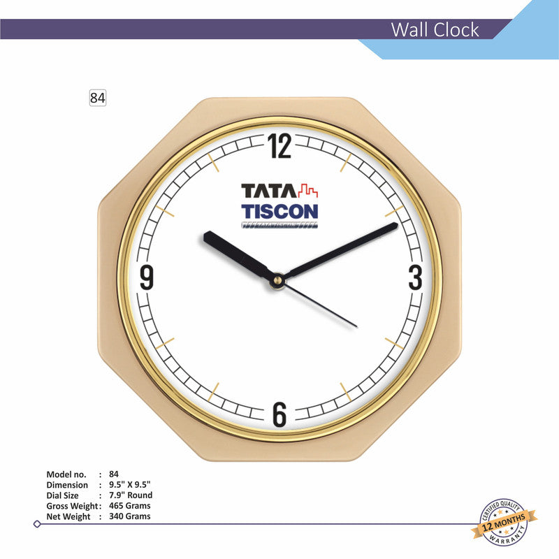 Round Analog Wall Clock | Classic Frame | Large Easy-Read Numbers | Silent Quartz Movement | Home & Office Wall Décor