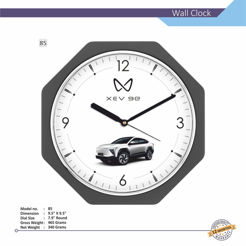 Round Analog Wall Clock | Classic Frame | Large Easy-Read Numbers | Silent Quartz Movement | Home & Office Wall Décor