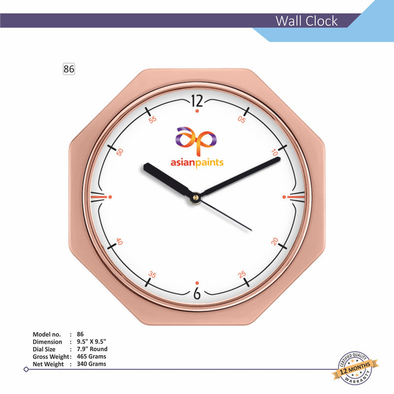 Round Analog Wall Clock | Classic Frame | Large Easy-Read Numbers | Silent Quartz Movement | Home & Office Wall Décor