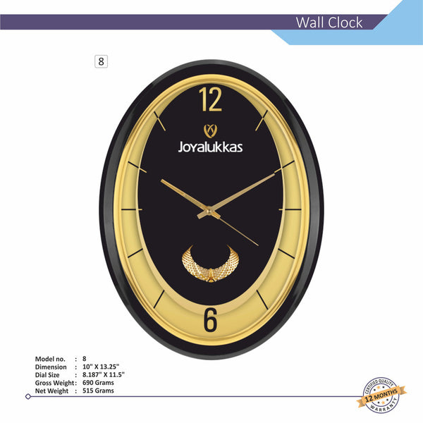 Round Analog Wall Clock | Classic Frame | Large Easy-Read Numbers | Silent Quartz Movement | Home & Office Wall Décor