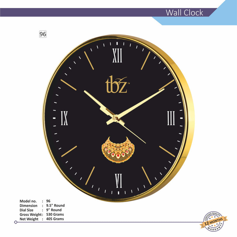 Round Analog Wall Clock | Classic Frame | Large Easy-Read Numbers | Silent Quartz Movement | Home & Office Wall Décor