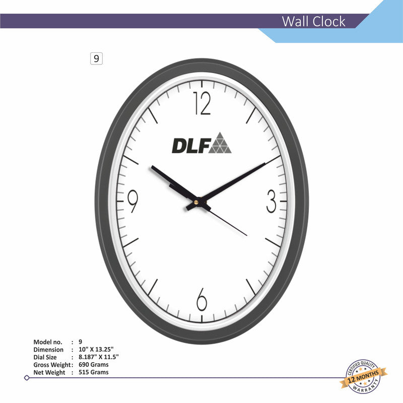 Round Analog Wall Clock | Classic Frame | Large Easy-Read Numbers | Silent Quartz Movement | Home & Office Wall Décor