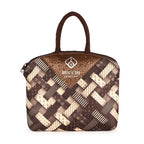 Bucchi Jewelry Designer Handbag | High-Quality Jute | 11x11 Inches | Zipper Closure | Stylish Woven Pattern | Comfortable Handle | Perfect for Everyday Use Set of 4