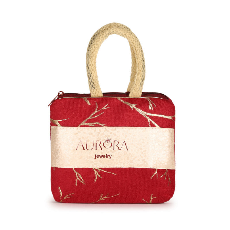 Aurora Jewelry Organizer Bag – Premium Fabric Jewelry Case with Handle, Stylish Design for Storing Jewelry, Rings, Necklaces, and More – Perfect for Travel and Storage