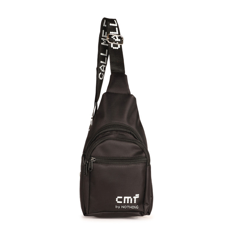 CMF by NOTHING Sling Bag Crossbody - Chest Bag for Men Women - Lightweight Travel Shoulder Backpack with Adjustable Strap - Anti Theft Multipurpose Daypack Black