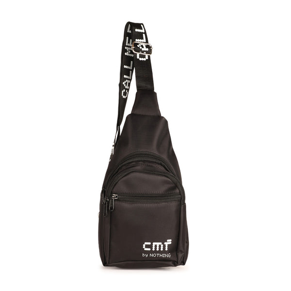 CMF by NOTHING Sling Bag Crossbody - Chest Bag for Men Women - Lightweight Travel Shoulder Backpack with Adjustable Strap - Anti Theft Multipurpose Daypack Black