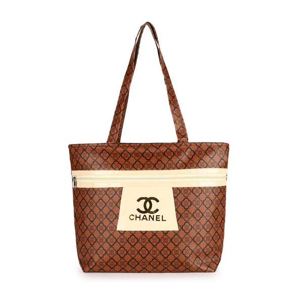 House of Legacy Fashionable Tote Bag with Zip Closure and Stylish Logo Design - Large Capacity Handbag for Women