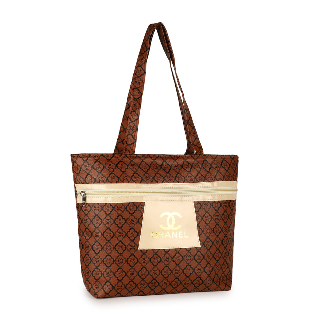 House of Legacy Fashionable Tote Bag with Zip Closure and Stylish Logo Design - Large Capacity Handbag for Women