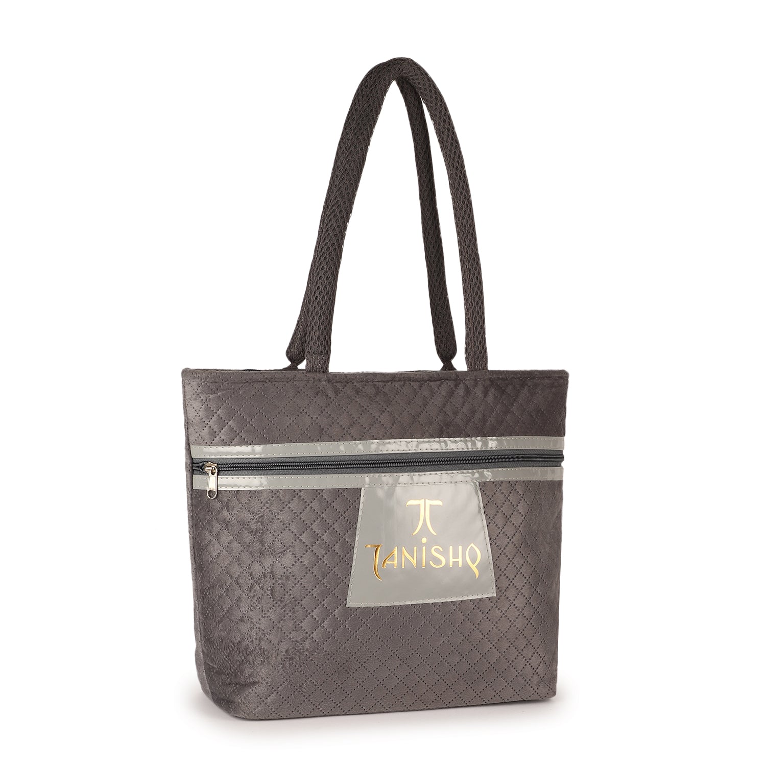 House of Legacy Fashionable Tote Bag with Zip Closure and Stylish Logo Design - Large Capacity Handbag for Women